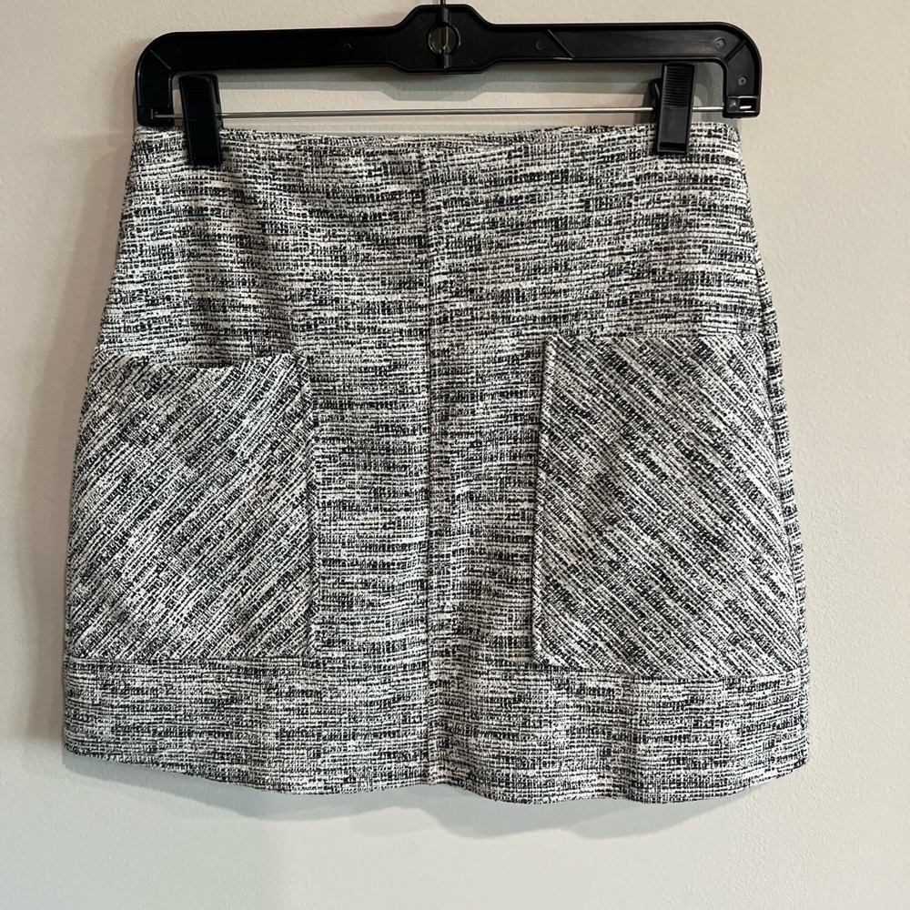 Kaileigh Jamie Textured Knit Mini Skirt Grey Tweed Stitch Fix Small NWT